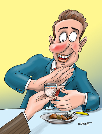 Карикатура про культуру пития. Предложили выпить?
Вежливо откажись, но выпей!
