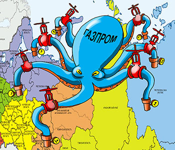 Карикатура о Газпром. Газпром как спрут