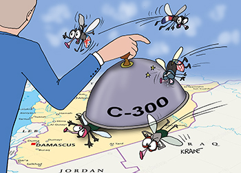 Карикатура про С-300 в Сирии. Ракетный комплекс С-300 закроет небо над Сиории